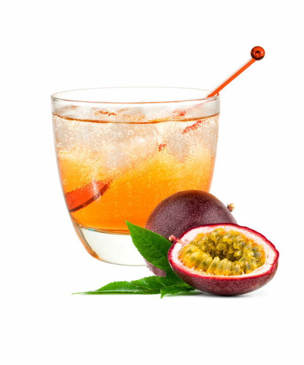 passion fruit instant spritz in a glass