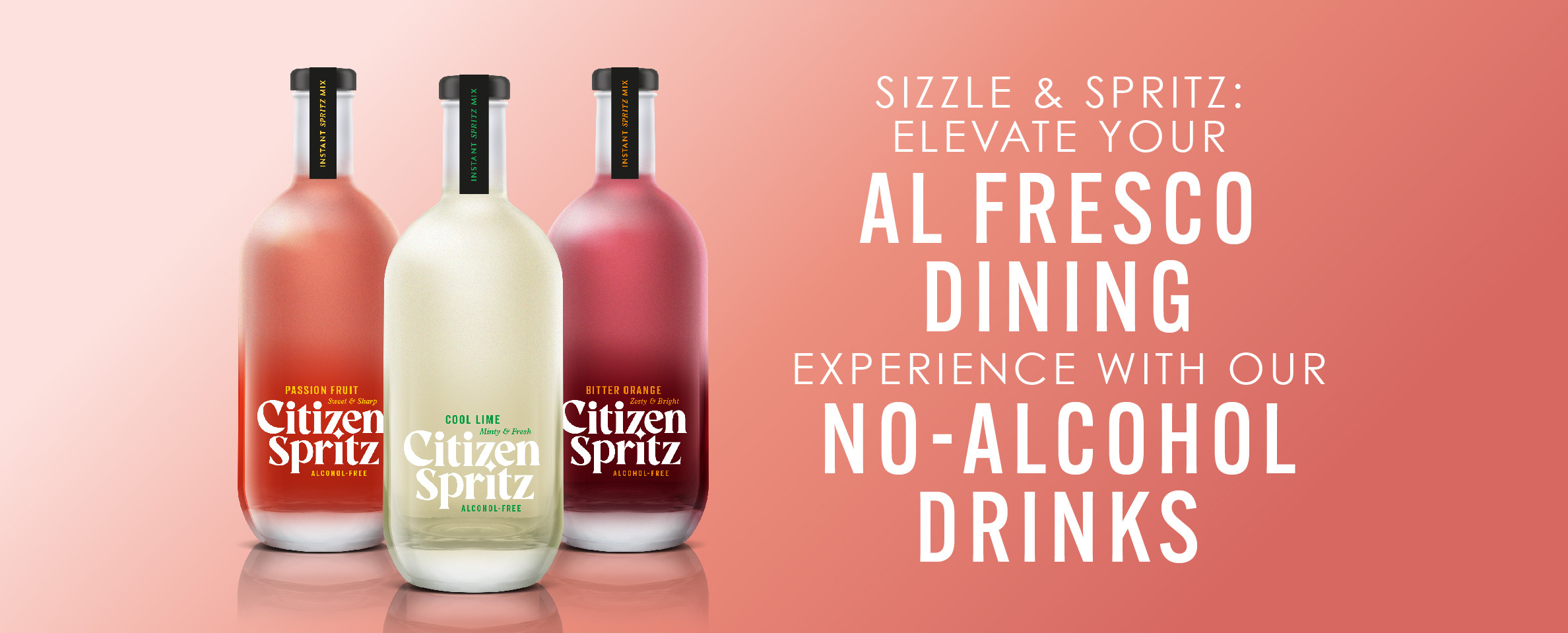 Discover how Citizen Spritz's range of no-alcohol drinks can elevate your al fresco dining experience, with food and drink pairings to try