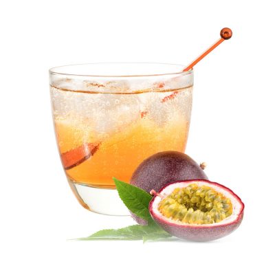 passion fruit instant spritz in glass